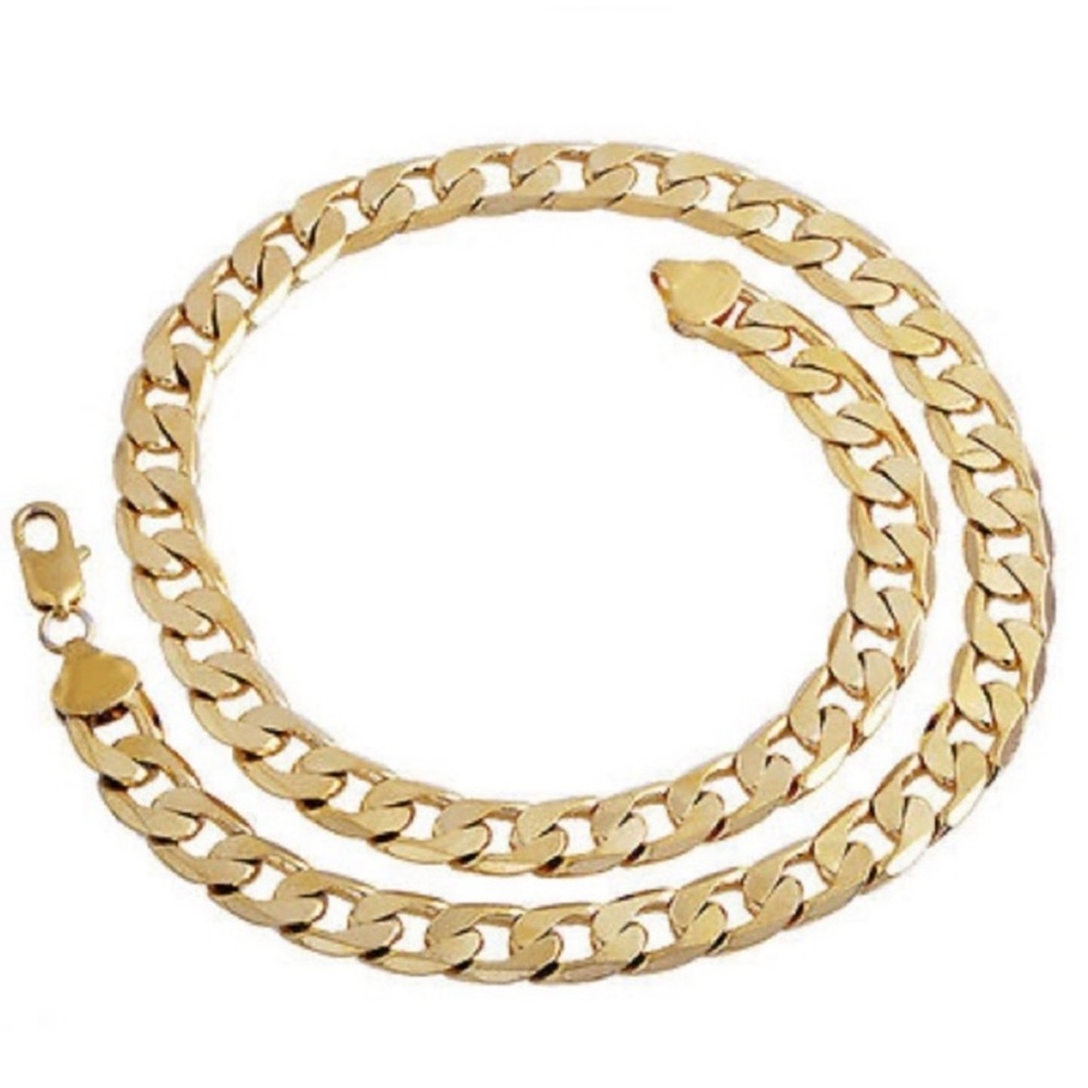 New 18k Gold Unisex Cuban Link Classic Minimalist Chain Handcrafted Necklace - Picture 3 of 16